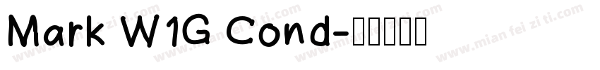 Mark W1G Cond字体转换